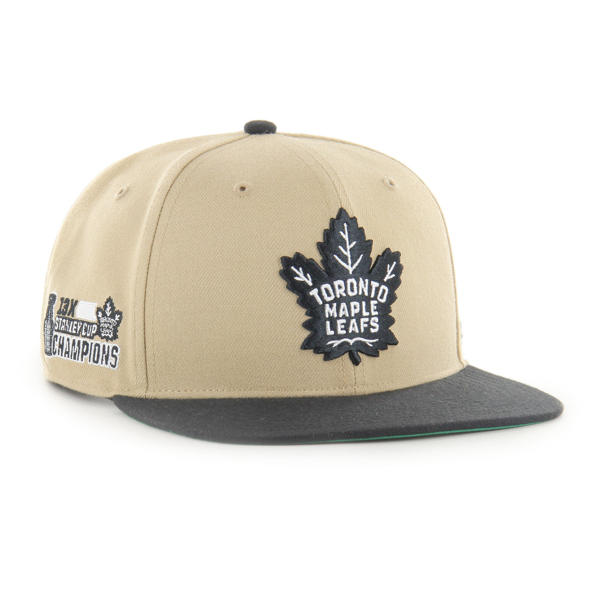 Toronto Maple Leafs NHL 47 Brand Men Black Sand Captain Snapback product image 1, provided for visual reference and product