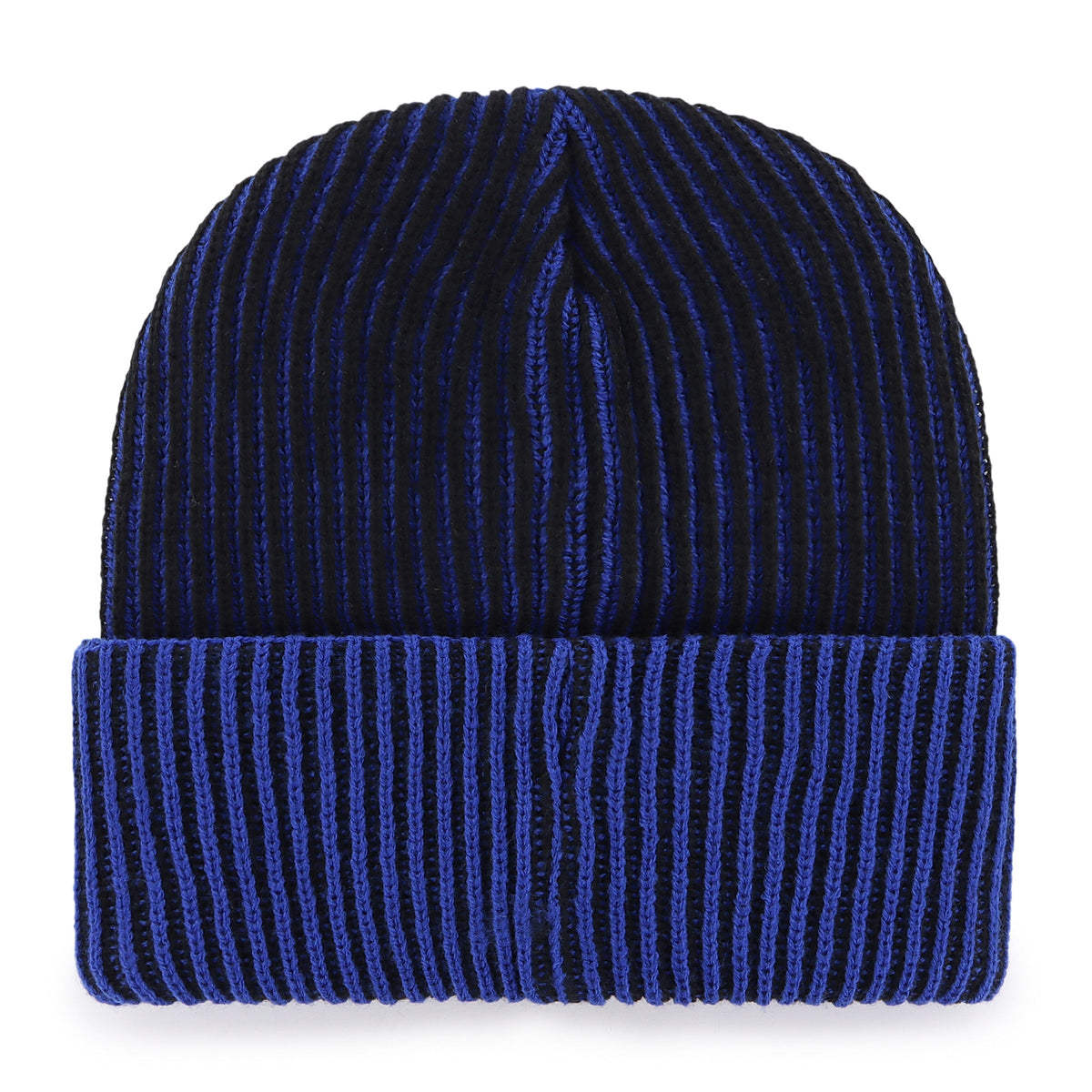 Toronto Maple Leafs NHL 47 Brand Men Navy/Black Cold Snap Cuff Knit Hat product image 2, provided for visual reference and