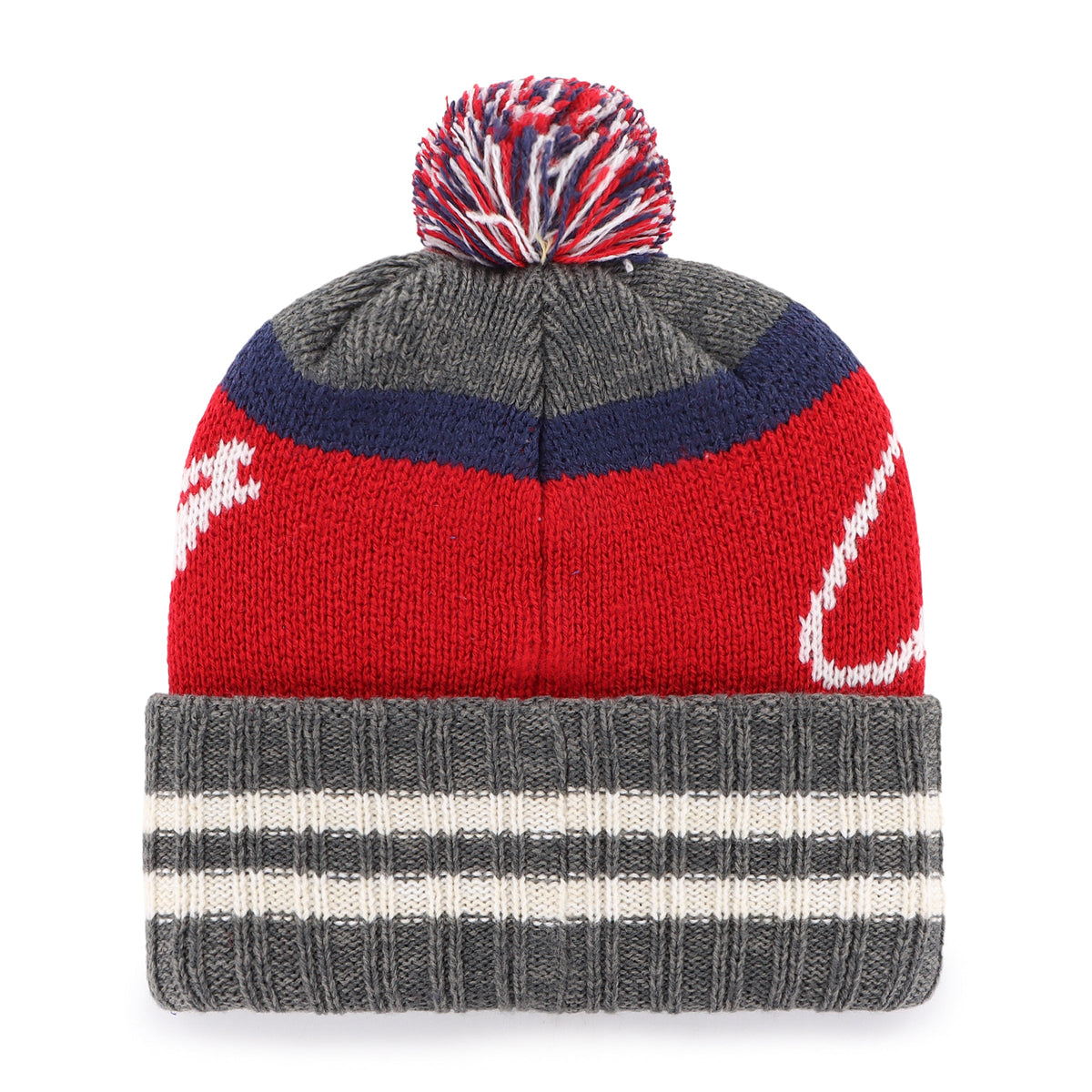 Montreal Canadiens NHL 47 Brand Men Grey Hyperbolic Cuff Pom Knit product image 2, provided for visual reference and product