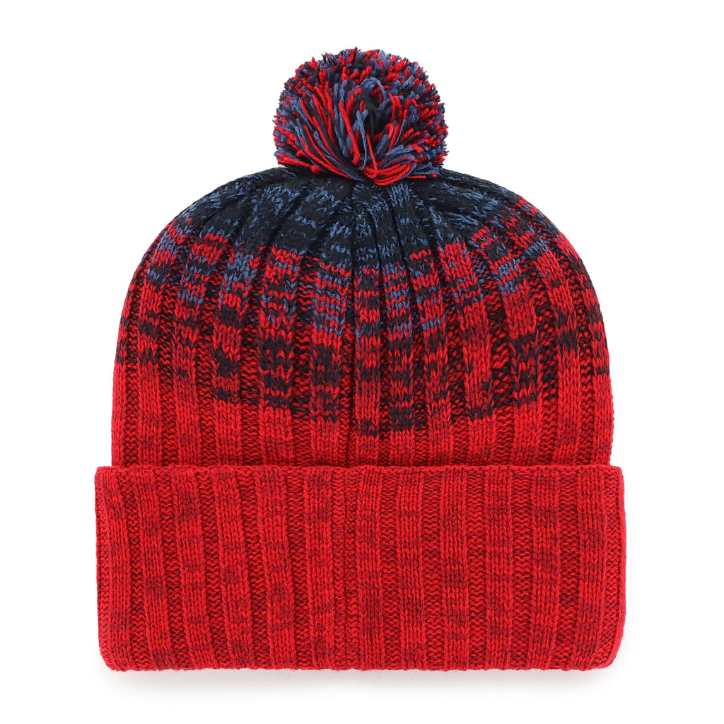 Montreal Canadiens NHL 47 Brand Men Red/Navy Cascade Cuff Pom Knit product image 2, provided for visual reference and
