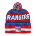 New York Rangers NHL 47 Brand Men Roya/Redl Bering Cuff Pom Knit product image 1, provided for visual reference and product