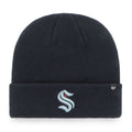 Seattle Kraken NHL 47 Brand Men Navy Raised Cuff Knit Beanie product image 1, provided for visual reference and product
