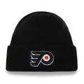 Philadelphia Flyers NHL 47 Brand Men Black Raised Cuff Knit Beanie product image 1, provided for visual reference and