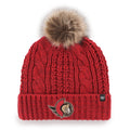 Ottawa Senators NHL 47 Brand Women Red Meeko Cuff Pom Knit product image 1, provided for visual reference and product detail