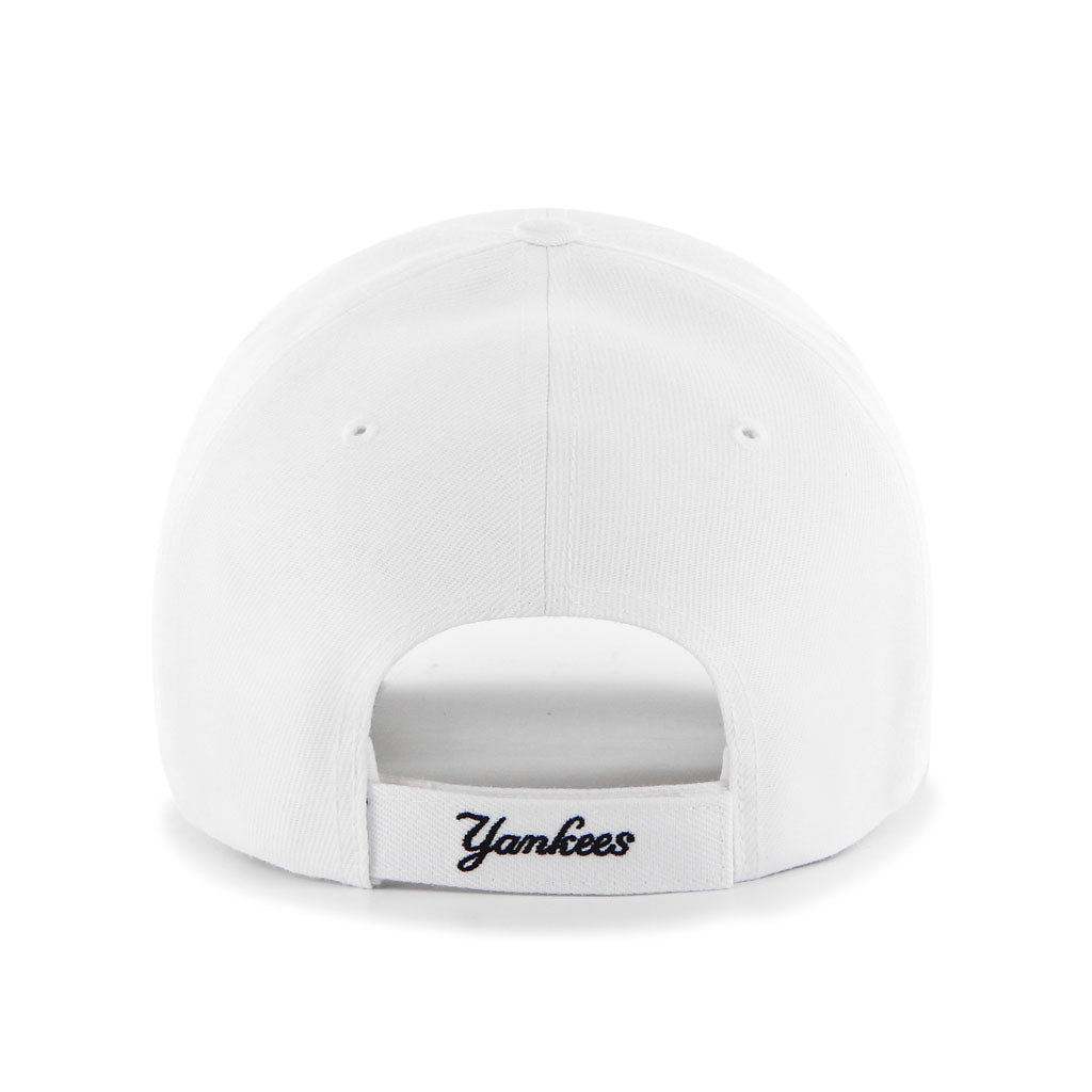 New York Yankees MLB 47 Brand Men White MVP Adjustable Hat product image 2, provided for visual reference and product detail