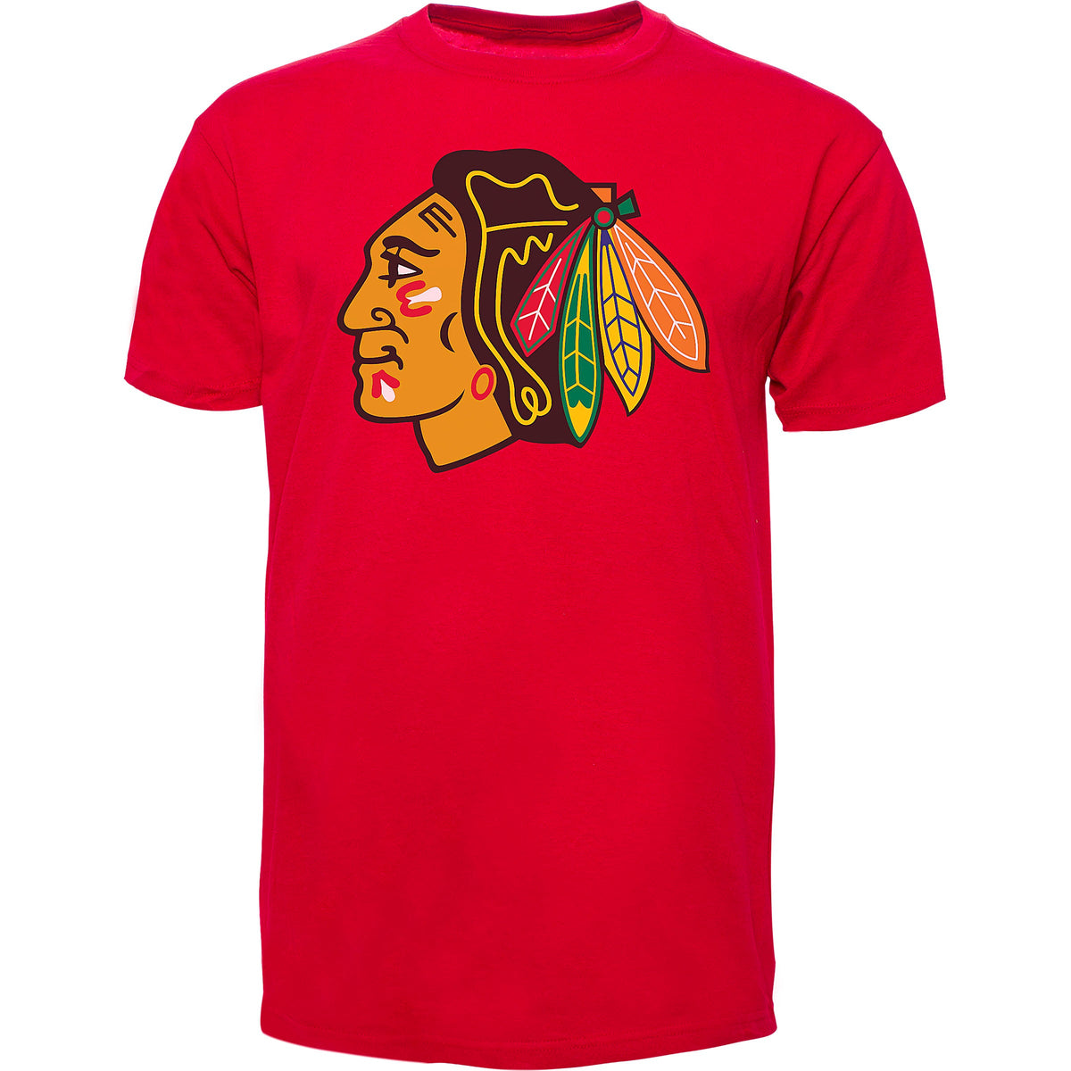 Chicago Blackhawks NHL 47 Brand Men Red Imprint Fan T-Shirt product image 1, provided for visual reference and product