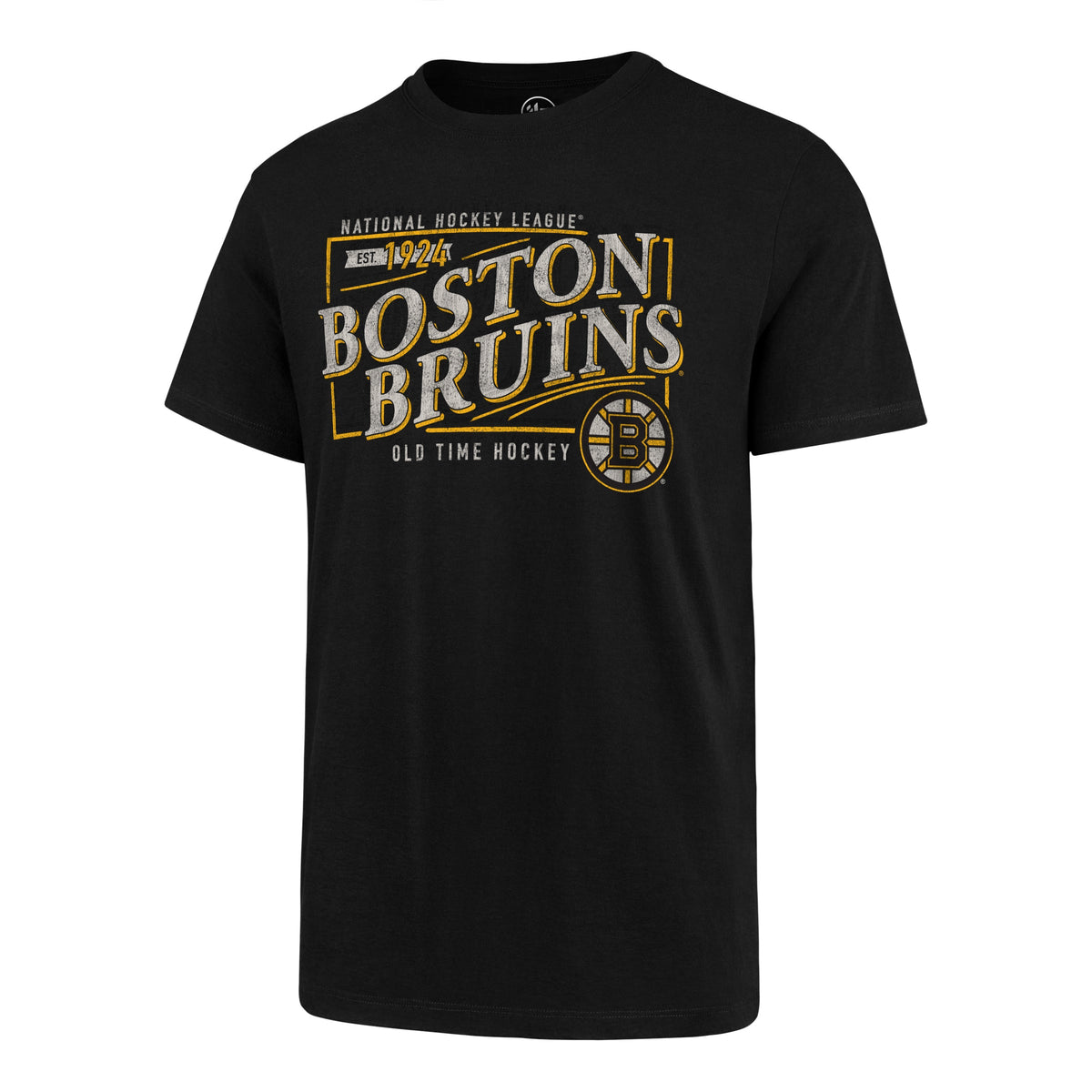 Boston Bruins NHL 47 Brand Men Black Barn Burner T-Shirt product image 1, provided for visual reference and product detail