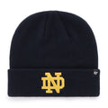 Notre Dame Fighting Irish NCAA 47 Brand Men Navy Raised Cuff Knit Hat product image 1, provided for visual reference and