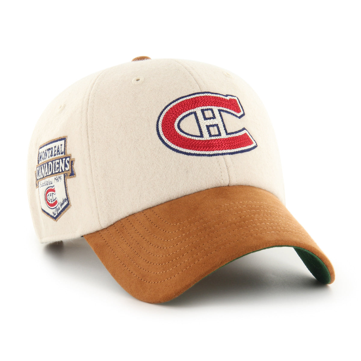Montreal Canadiens NHL 47 Brand Men Beige Rafter Clean Up Adjustable Hat product image 1, provided for visual reference and