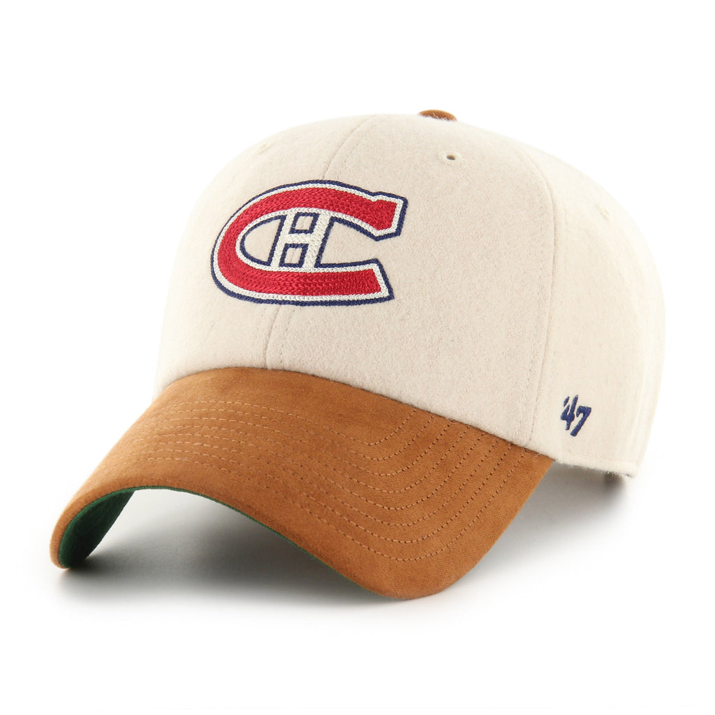 Montreal Canadiens NHL 47 Brand Men Beige Rafter Clean Up Adjustable Hat product image 4, provided for visual reference and