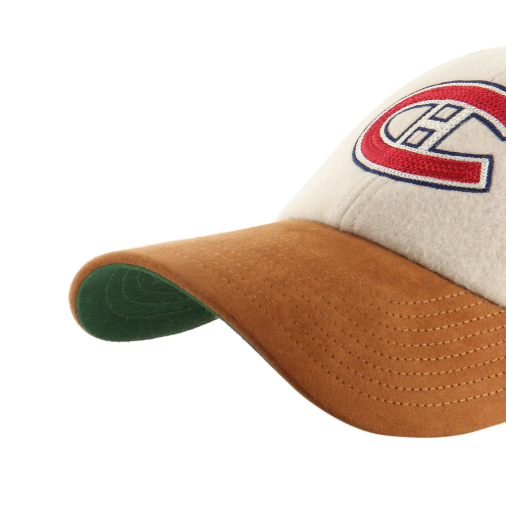 Montreal Canadiens NHL 47 Brand Men Beige Rafter Clean Up Adjustable Hat product image 3, provided for visual reference and