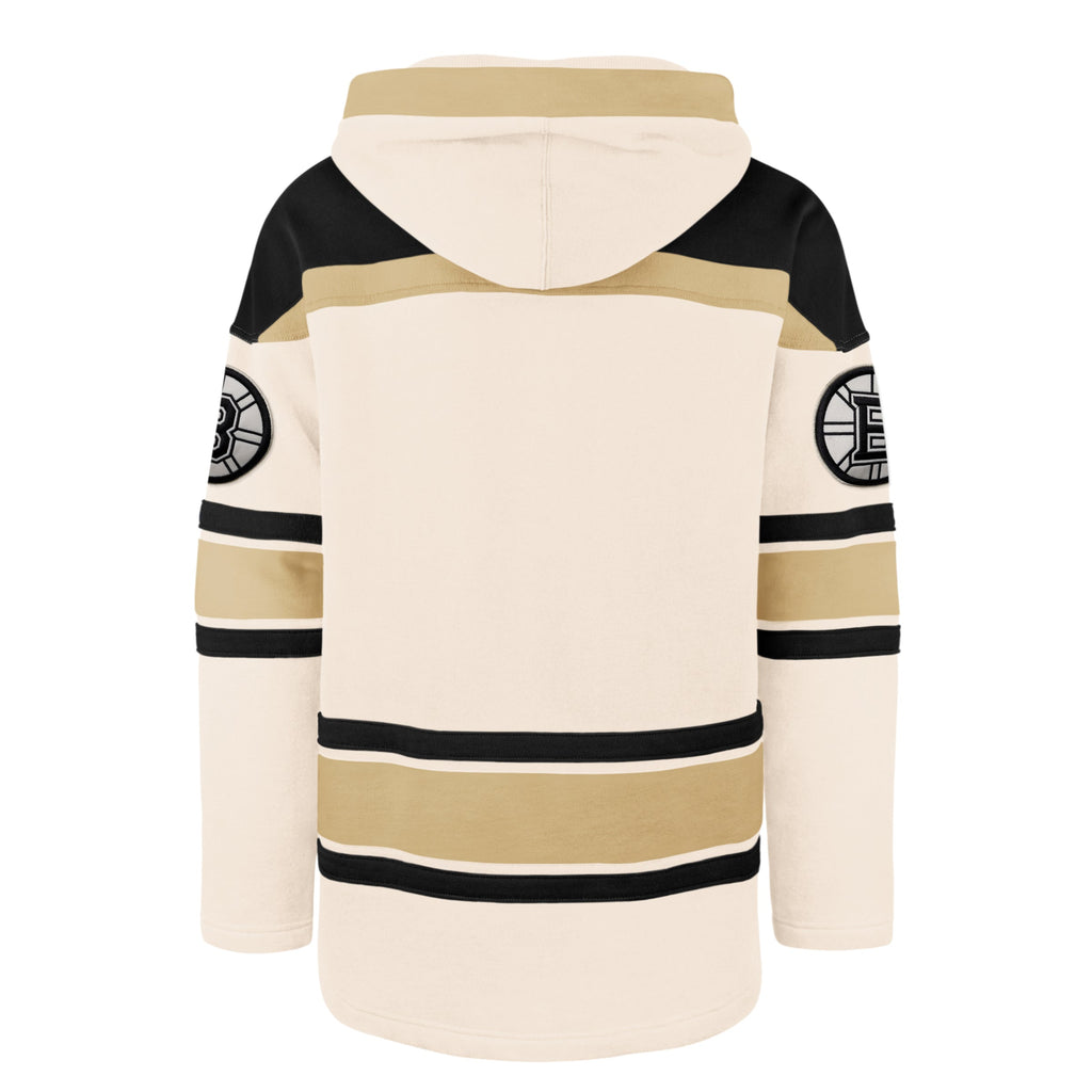 Boston Bruins NHL 47 Brand Men Cream Nilley Superior Lacer Hoodie product image 2, provided for visual reference and product