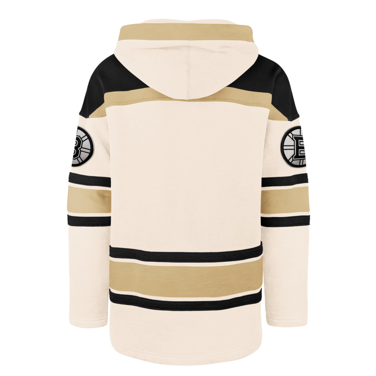 Boston Bruins NHL 47 Brand Men Cream Nilley Superior Lacer Hoodie product image 2, provided for visual reference and product