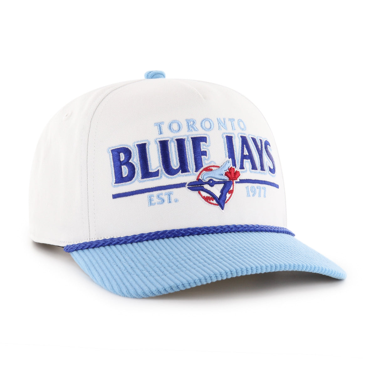 Toronto Blue Jays MLB 47 Brand Men White Rustic Rope 1977 Logo Hitch Snapback Hat product image 4, provided for visual