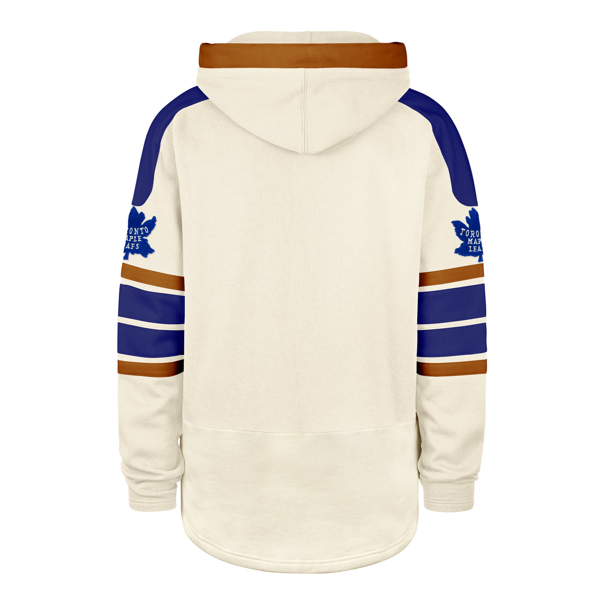 Toronto Maple Leafs NHL 47 Brand Men Beige Heritage Heavyweight Lacer Hoodie product image 2, provided for visual reference