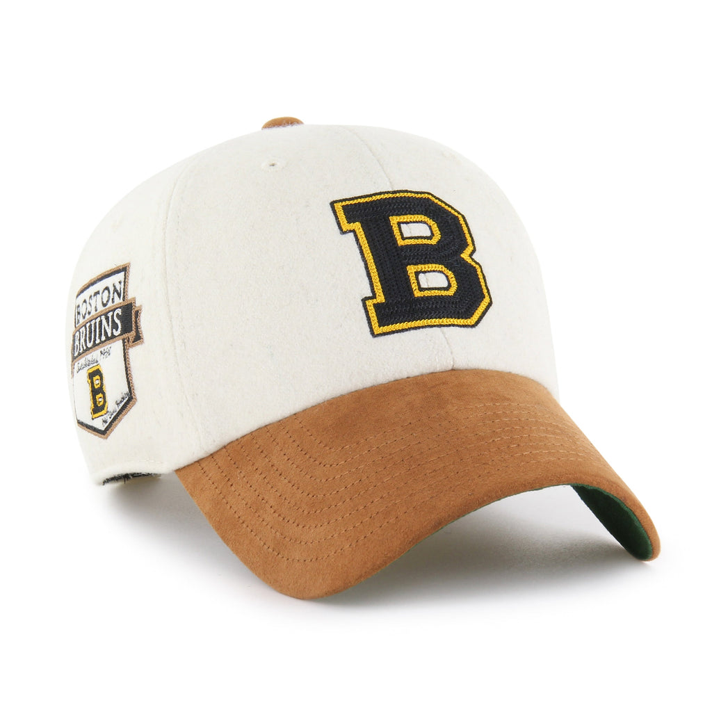 Boston Bruins NHL 47 Brand Men Beige Rafter Clean Up Adjustable Hat product image 1, provided for visual reference and