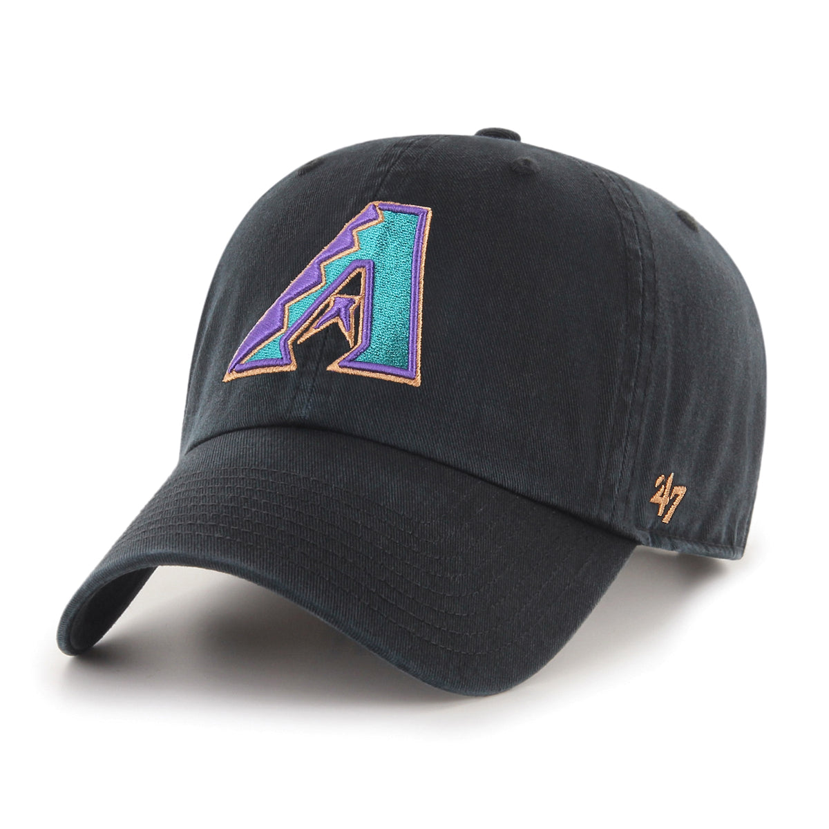 Arizona Diamondbacks MLB 47 Brand Men Black Vintage Clean Up Adjustable Hat product image 1, provided for visual reference