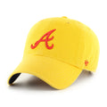 Atlanta Braves MLB 47 Brand Men Yellow Yacht Club Clean Up Adjustable Hat product image 1, provided for visual reference and