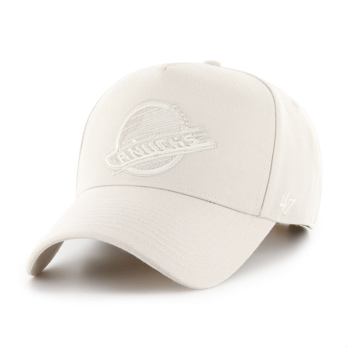 Vancouver Canucks NHL 47 Brand Men Off-white MVP Ghost Ballpark Snapback product image 1, provided for visual reference and