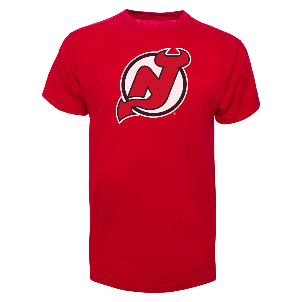 New Jersey Devils NHL 47 Brand Men Red Imprint Fan T-Shirt product image 1, provided for visual reference and product detail