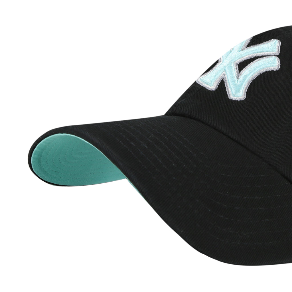 New York Yankees MLB 47 Brand Men Black Mint Double Under Clean Up Adjustable Hat product image 4, provided for visual