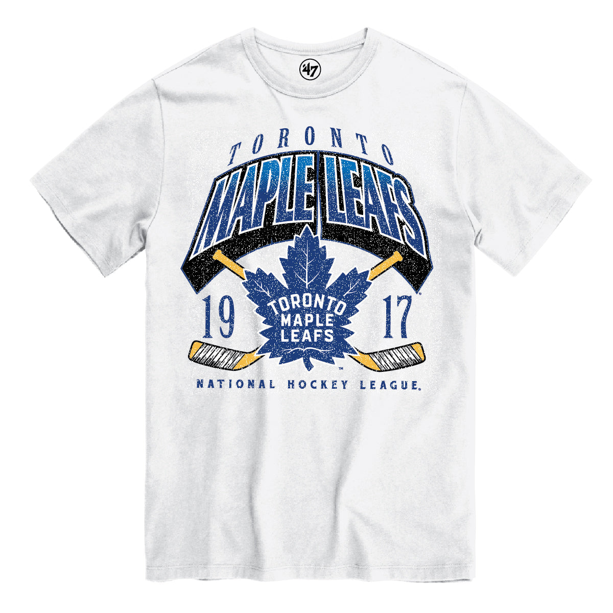 Toronto Maple Leafs NHL 47 Brand Men White Power Play T-Shirt product image 1, provided for visual reference and product