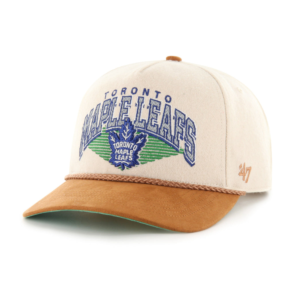 Toronto Maple Leafs NHL 47 Brand Men Pomona Wool Rope Hitch Snapback Hat product image 1, provided for visual reference and