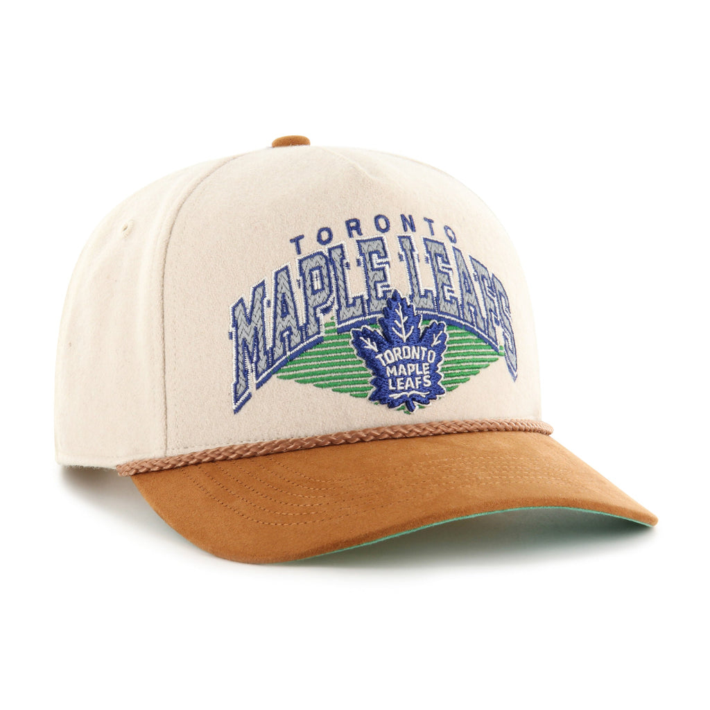 Toronto Maple Leafs NHL 47 Brand Men Pomona Wool Rope Hitch Snapback Hat product image 3, provided for visual reference and