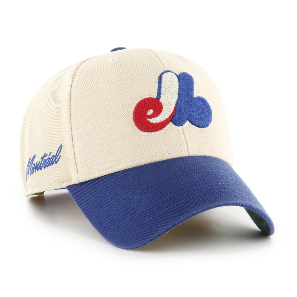 Montreal Expos MLB 47 Brand Men Beige MVP Cooperstown Fairfield Snapback product image 1, provided for visual reference and
