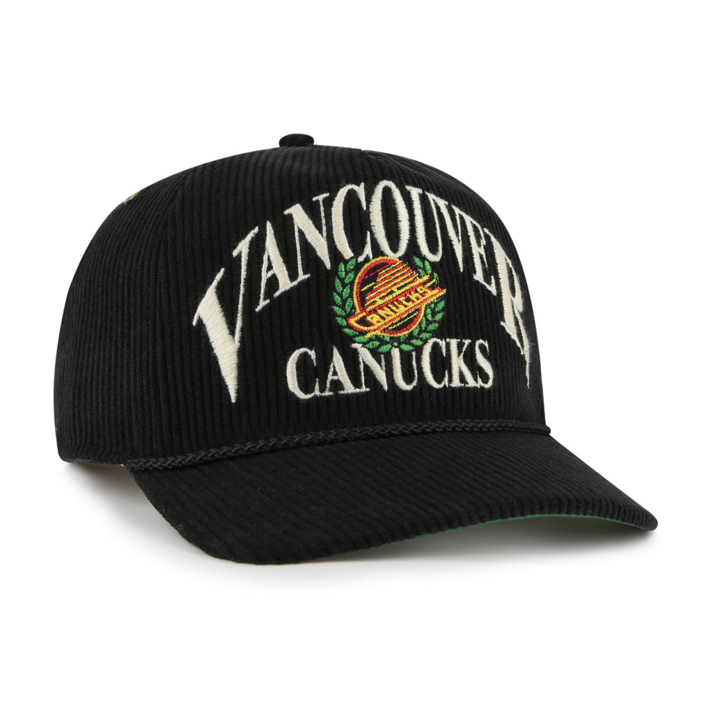 Vancouver Canucks NHL 47 Brand Men Black Hitch Pitchout Rope Snapback product image 2, provided for visual reference and