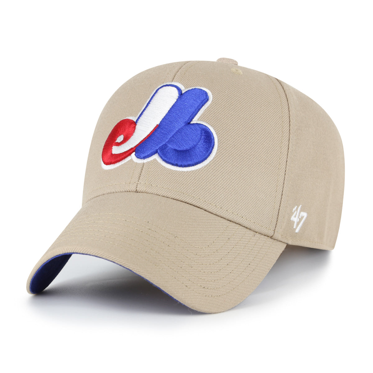 Montreal Expos MLB 47 Brand Men Khaki MVP Sure Shot Snapback product image 4, provided for visual reference and product