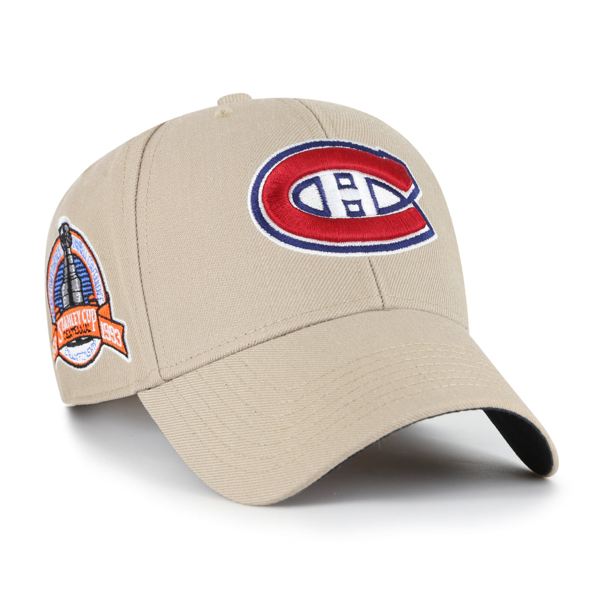Montreal Canadiens NHL 47 Brand Men Khaki MVP Sure Shot Snapback product image 1, provided for visual reference and product