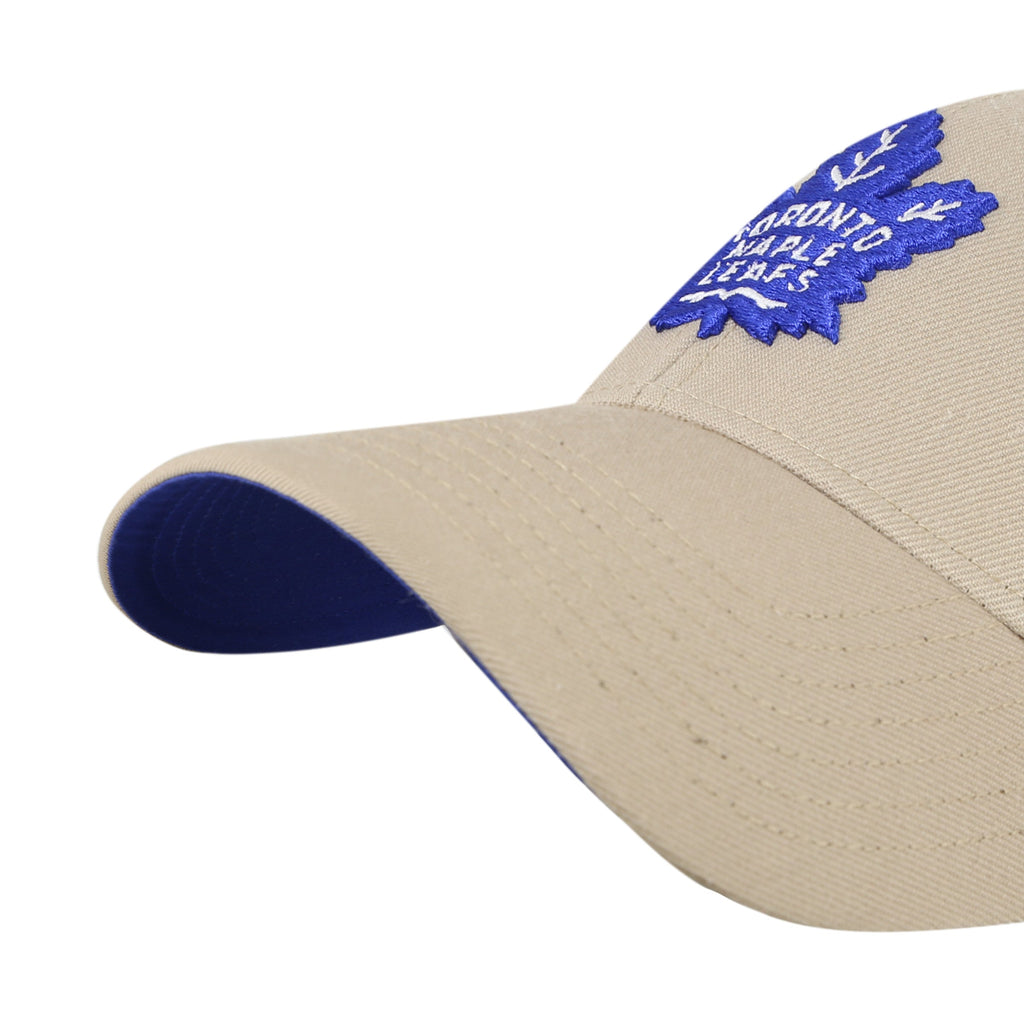 Toronto Maple Leafs NHL 47 Brand Men Khaki MVP Sure Shot Snapback product image 2, provided for visual reference and product