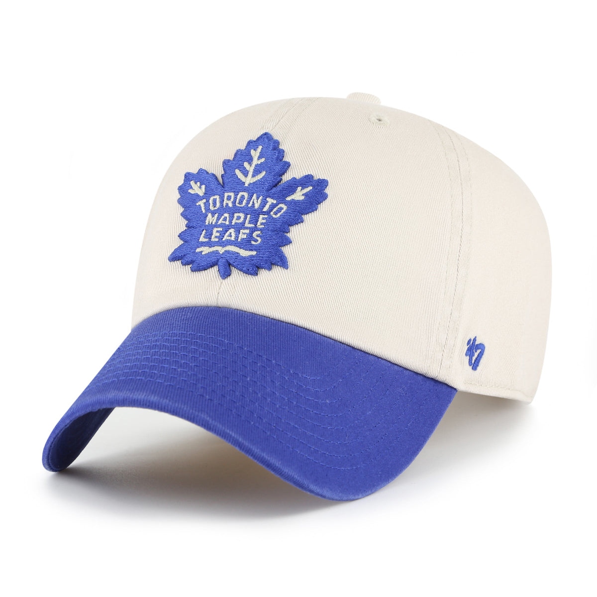 Toronto Maple Leafs NHL 47 Brand Men Beige Clean Up Grand Stand Adjustable Hat product image 4, provided for visual