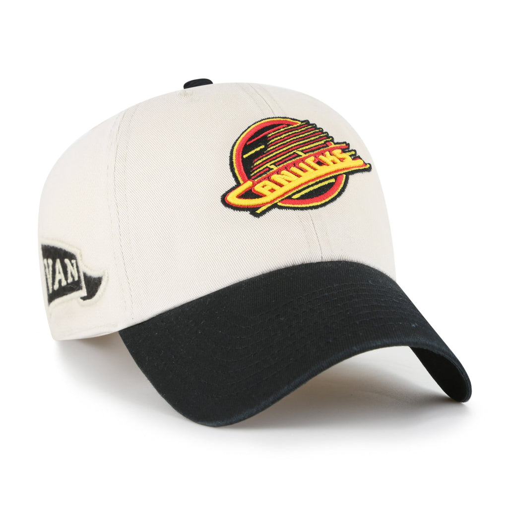 Vancouver Canucks NHL 47 Brand Men Beige Clean Up Grand Stand Adjustable Hat product image 1, provided for visual reference