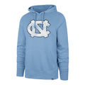 North Carolina Tar Heels NCAA 47 Brand Men Light Blue Imprint Distressed Headline Pullover Hoodie product image 1, provided