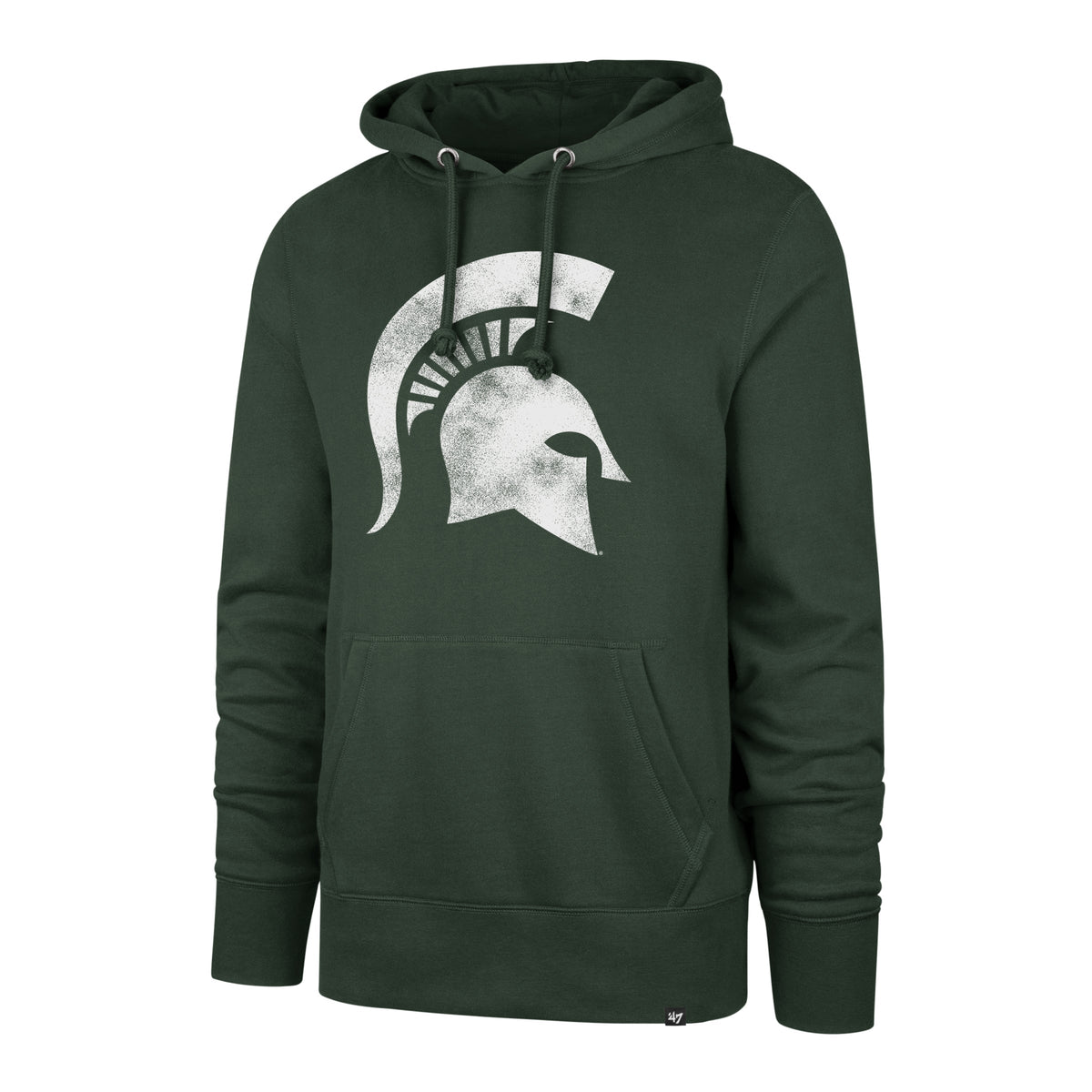 Michigan State Spartans NCAA 47 Brand Men Green Imprint Distressed Headline Pullover Hoodie product image 1, provided for
