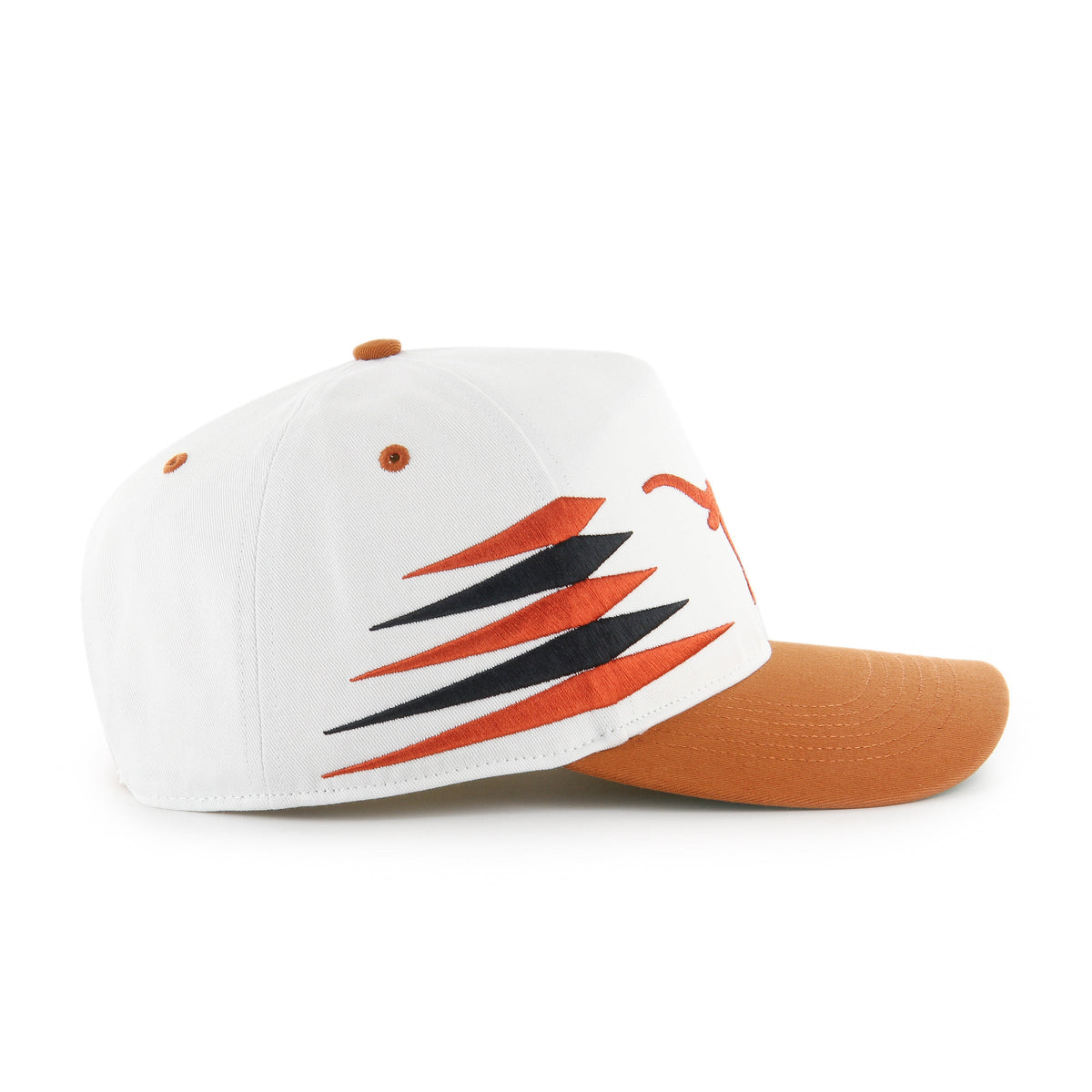 Texas Longhorns NCAA 47 Brand Men White Diamond Hitch Snapback Hat product image 2, provided for visual reference and