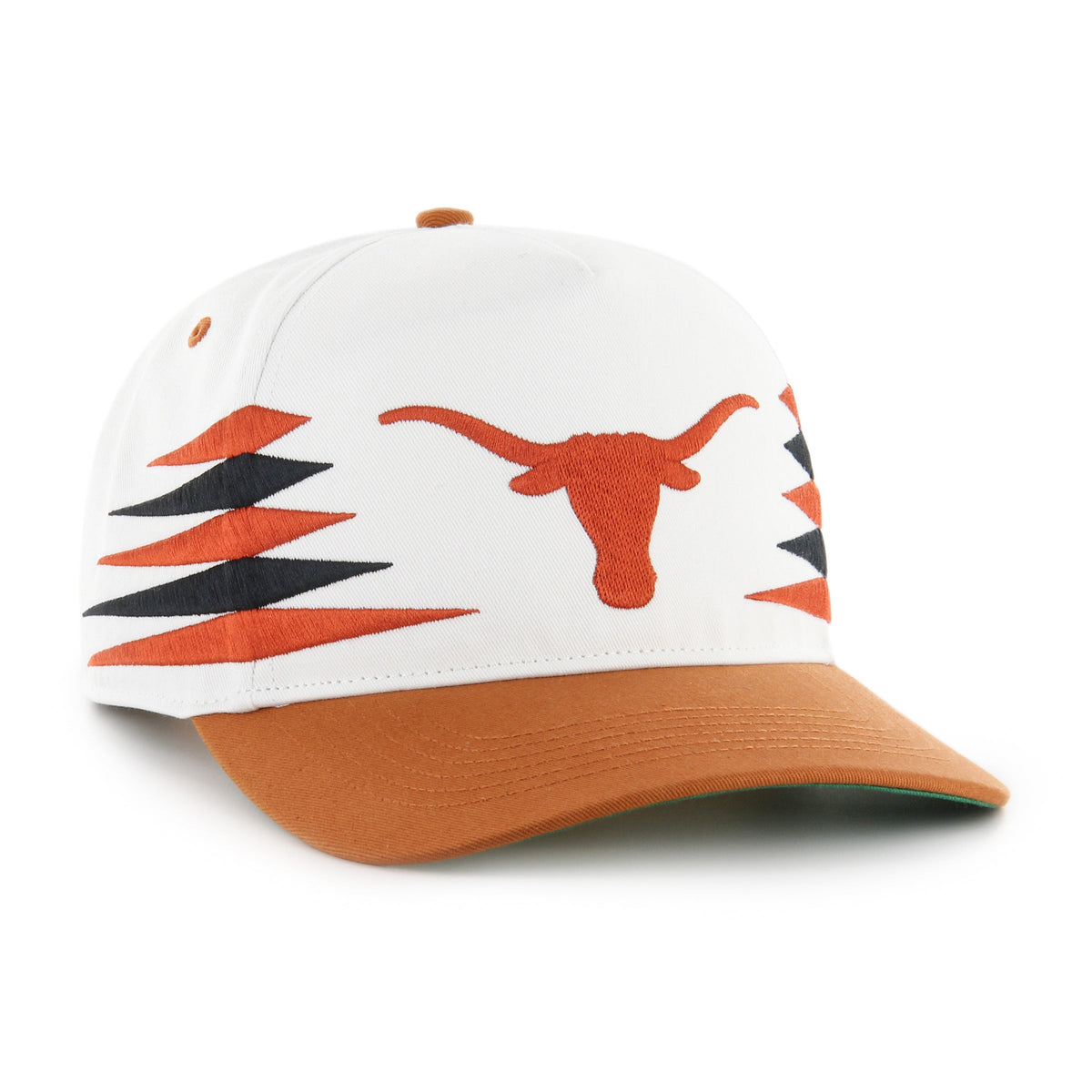 Texas Longhorns NCAA 47 Brand Men White Diamond Hitch Snapback Hat product image 1, provided for visual reference and