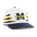 Michigan Wolverines NCAA 47 Brand Men White Diamond Hitch Snapback Hat product image 1, provided for visual reference and