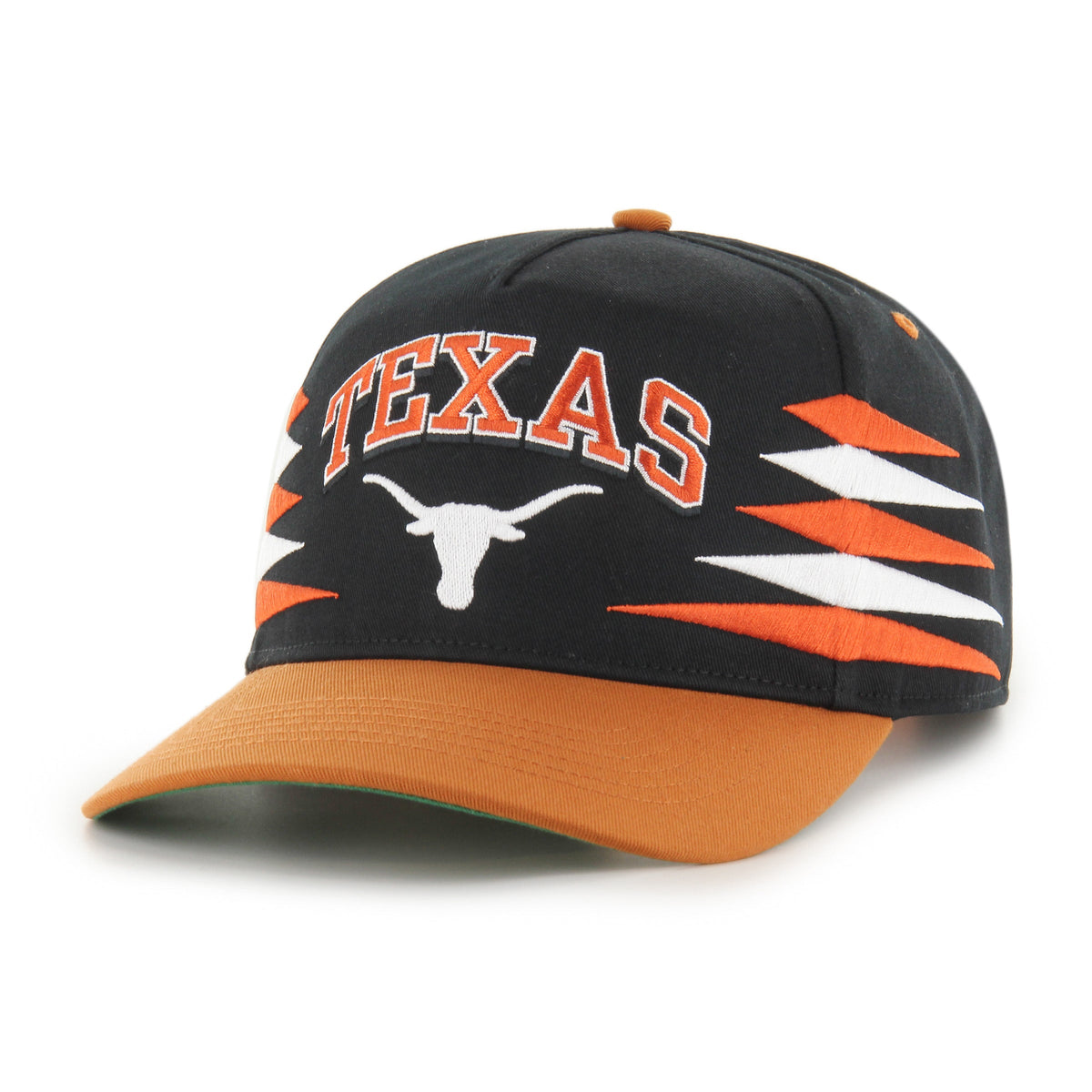 Texas Longhorns NCAA 47 Brand Men Black Diamond Hitch Snapback Hat product image 5, provided for visual reference and