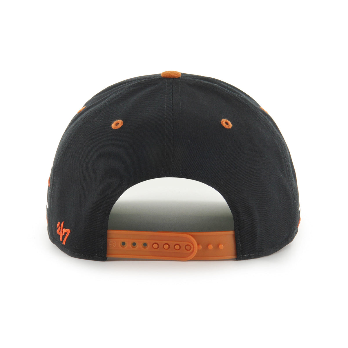 Texas Longhorns NCAA 47 Brand Men Black Diamond Hitch Snapback Hat product image 4, provided for visual reference and