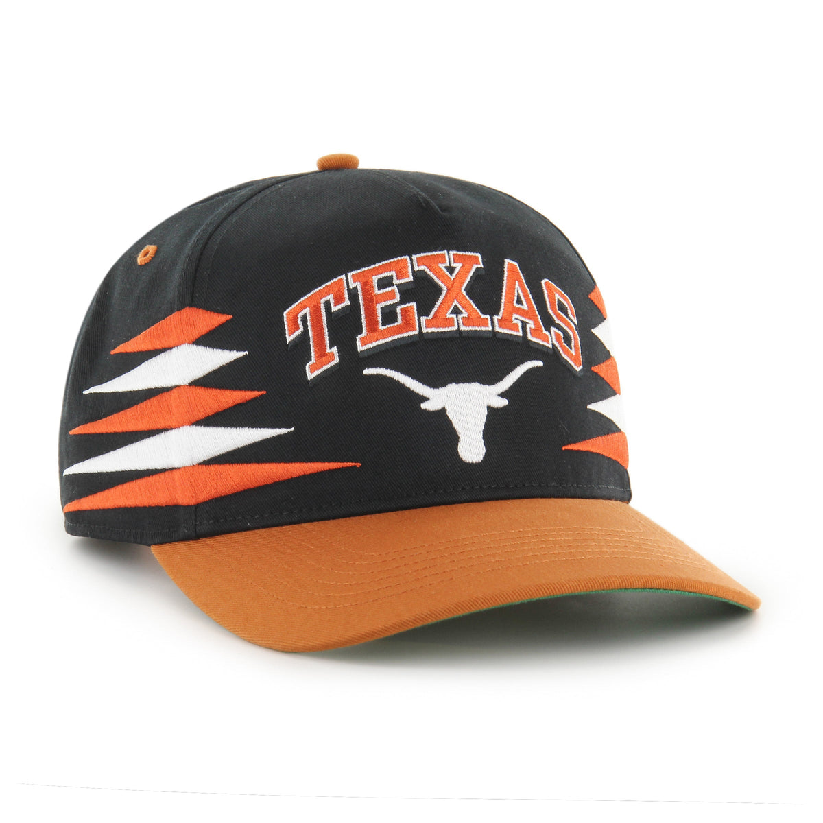 Texas Longhorns NCAA 47 Brand Men Black Diamond Hitch Snapback Hat product image 1, provided for visual reference and