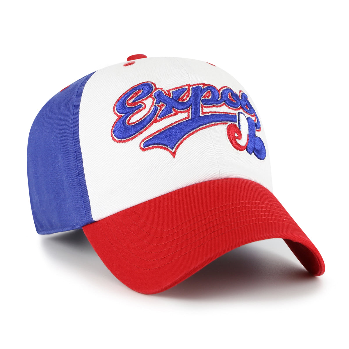 Montreal Expos MLB 47 Brand Youth Tricolor Scooter Clean Up Adjustable Hat product image 2, provided for visual reference