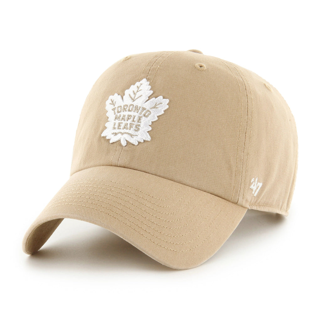 Toronto Maple Leafs NHL 47 Brand Men Khaki Clean Up Adjustable Hat product image 1, provided for visual reference and