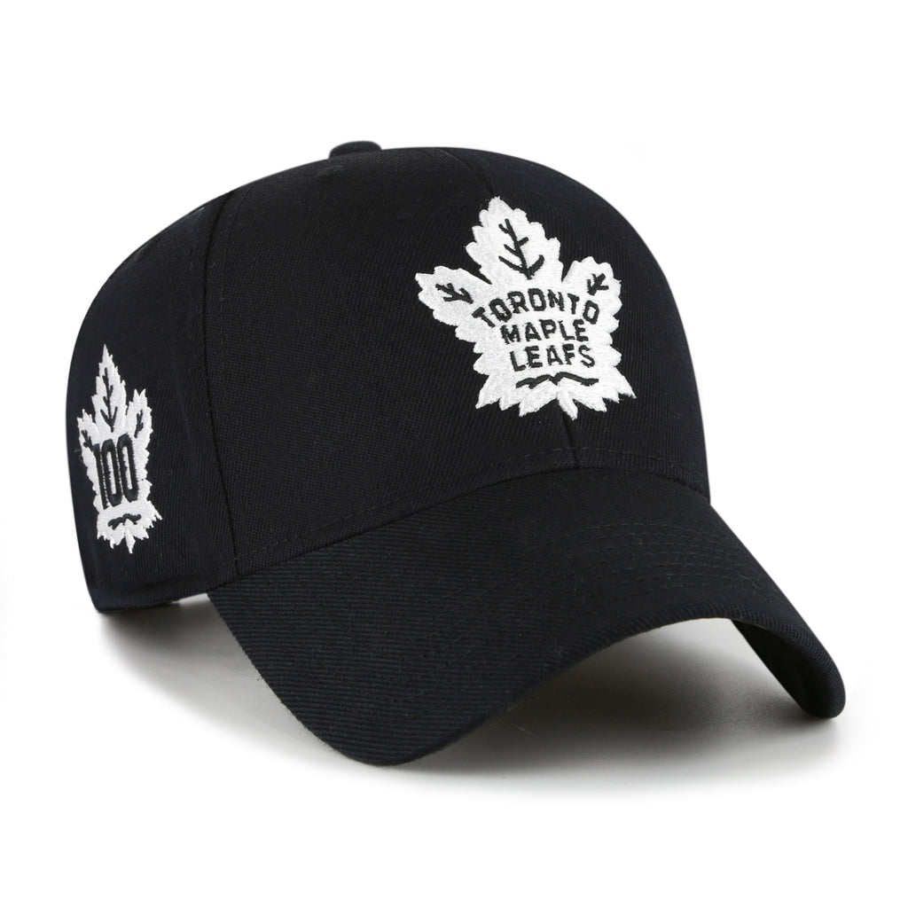 Toronto Maple Leafs NHL 47 Brand Men Black White MVP Sure Shot Snapback product image 1, provided for visual reference and