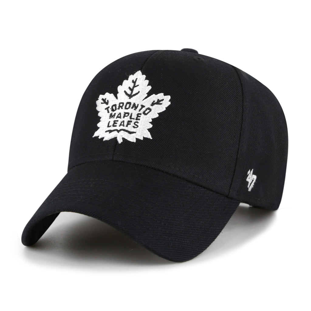 Toronto Maple Leafs NHL 47 Brand Men Black White MVP Sure Shot Snapback product image 3, provided for visual reference and