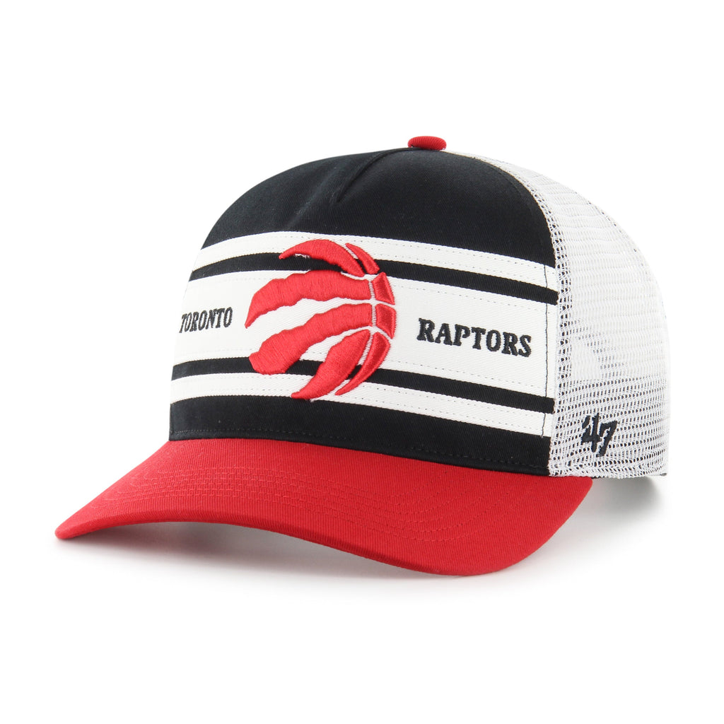 Toronto Raptors NBA 47 Brand Men Red/Black Super Stripe Hitch Adjustable Hat product image 1, provided for visual reference