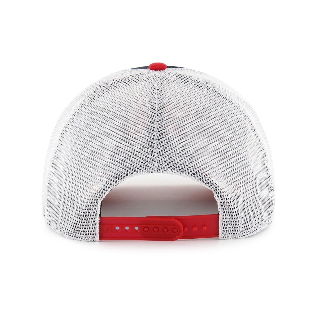 Toronto Raptors NBA 47 Brand Men Red/Black Super Stripe Hitch Adjustable Hat product image 2, provided for visual reference