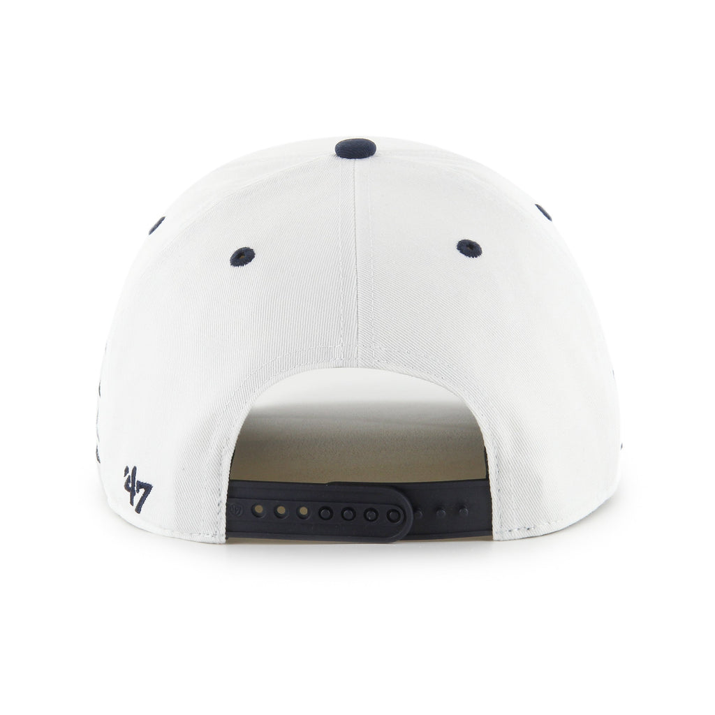 New York Yankees MLB 47 Brand Men White Diamond Hitch Snapback Hat product image 2, provided for visual reference and